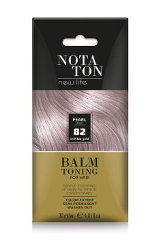 Тонирующий бальзам для волос Notaton New Life Balm Toning с био-золотом, 82 Жемчужно-пепельный, 30 мл