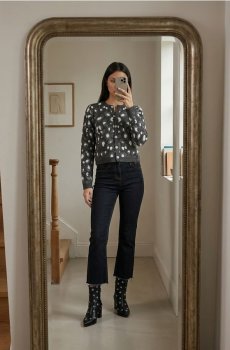 Джинси kick flare - steel blue