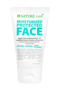Тонизирующий крем для лица NATURE.med Moisturized Protected Face SPF 15, для нормальной и комбинированной кожи, 50 мл