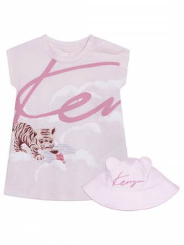 Kenzo Kids Набір сукня і шапка K98105 Рожевий Regular Fit Kenzo Kids Набір сукня і шапка K98105 Рожевий Regular Fit