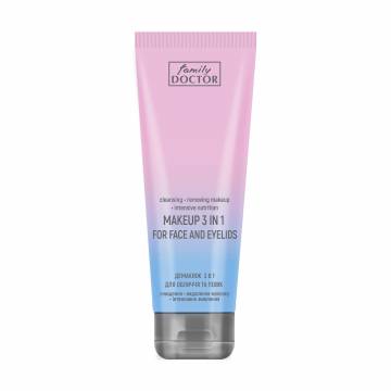 Демакияж 3 в 1 для лица и век Family Doctor Makeup 3 In 1 For Face And Eyelids, 75 мл Демакияж 3 в 1 для лица и век Family Doctor Makeup 3 In 1 For Face And Eyelids, 75 мл