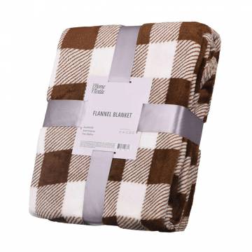 Плед Ardesto Flannel клетка бежевая, 160*200 см (ART0103PB) Плед Ardesto Flannel клетка бежевая, 160*200 см (ART0103PB)