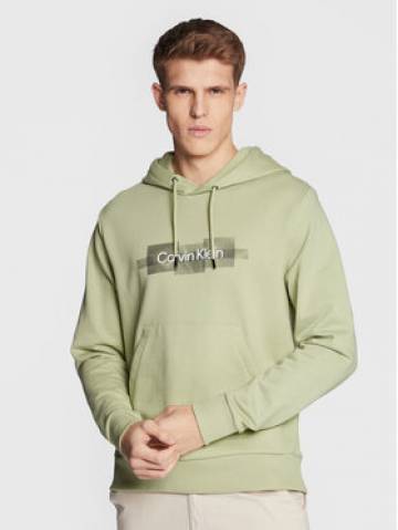 Calvin Klein Світшот Box Striped Logo K10K110761 Зелений Regular Fit Calvin Klein Світшот Box Striped Logo K10K110761 Зелений Regular Fit