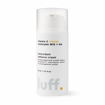 Антиоксидантный ночной крем для лица Luff Antioxidant Radiance Cream с витамином С, осветление, защита и омоложение кожи, 30 мл Антиоксидантный ночной крем для лица Luff Antioxidant Radiance Cream с витамином С, осветление, защита и омоложение кожи, 30 мл
