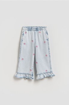 Reserved - Джинси прямі з вишивкою - синій - 853HN-05J