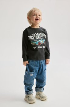 Reserved - Longsleeve Hot Wheels - темно-сірий - 079IT-90X