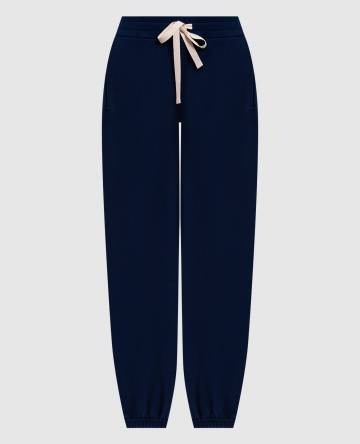 Голубые джогеры с нашивкой логотипа