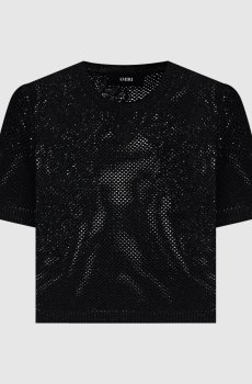 Черный топ в узор