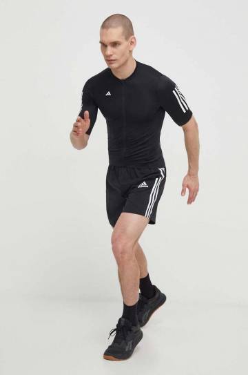 Велосипедная футболка adidas Performance цвет чёрный с принтом IR7933 Велосипедная футболка adidas Performance цвет чёрный с принтом IR7933