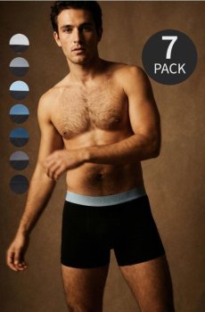 Боксерки OEKO-TEX, набір з 7 пар - чорний