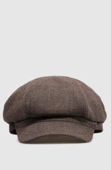 Коричневая кепка из шерсти