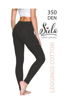Леггинсы женские Siela Leggings Cotton, 350 DEN, Nero, размер 2