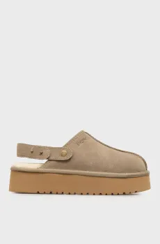 Женские бежевые замшевые клоги Sabadell Бежевый 41 PRPY PRFAS1725W