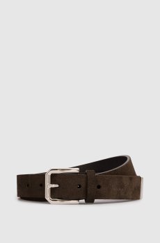 Замшевый ремень коричневого цвета