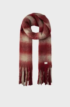 Женский красный шарф в клетку FABIOLA Красный ONESIZE Pepe Jeans PL1100002