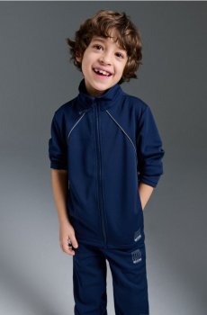 Спортивна кофта на блискавці зі світловідбивними елементами Active - темно-синій