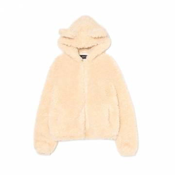 Cropp - Куртка зі штучного хутра - кремовий