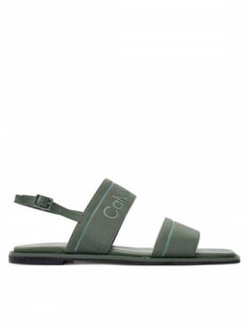 Calvin Klein Босоніжки Flat Sandal He HW0HW01990 Зелений Calvin Klein Босоніжки Flat Sandal He HW0HW01990 Зелений