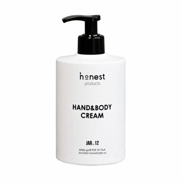 Увлажняющий крем для рук и тела Honest Products Jar 12 Hand & Body Cream Smoked Sugar, 500 мл Увлажняющий крем для рук и тела Honest Products Jar 12 Hand & Body Cream Smoked Sugar, 500 мл