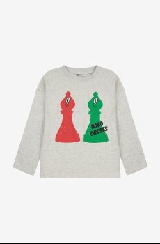 Хлопковый детский лонгслив Bobo Choses Checkmate