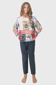Детская пижама (свитшот, брюки) Stitch Разноцветный 9-10 womensecret 3132255