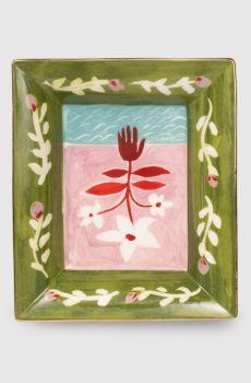 Фарфоровая тарелка для закусок White Flowers