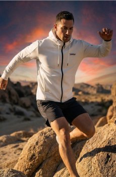 Худі на блискавці - білий