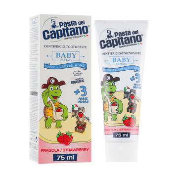 Детская зубная паста Pasta del Capitano со вкусом клубники, 75 мл Детская зубная паста Pasta del Capitano со вкусом клубники, 75 мл