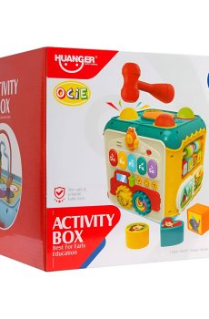 Детская интерактивная игрушка Huanger Бизикуб, от 18 месяцев (HE0533)