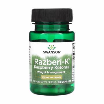 Поддержка веса Swanson Razberi-K Raspberry Ketones 100 мг, 60 капсул