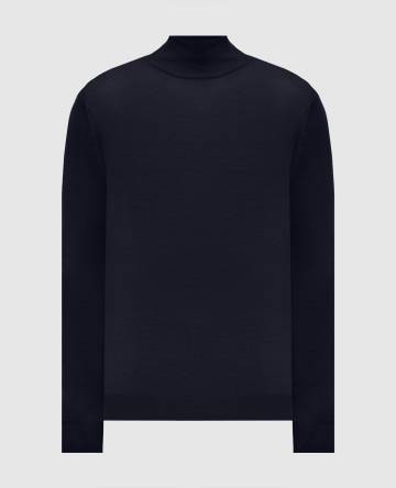 Синий гольф из шерсти