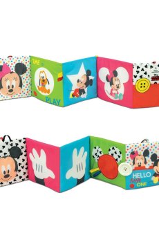 Развивающая мягкая книга-панорамка Clementoni Disney Baby с интерактивными элементами, с рождения, 29*20*5 см (17721)