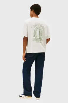Мужская светло-серая футболка 90S BILLS Серый L Tommy Jeans DM0DM22332