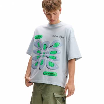 Cropp - Футболка з принтом - light grey Cropp - Футболка з принтом - light grey