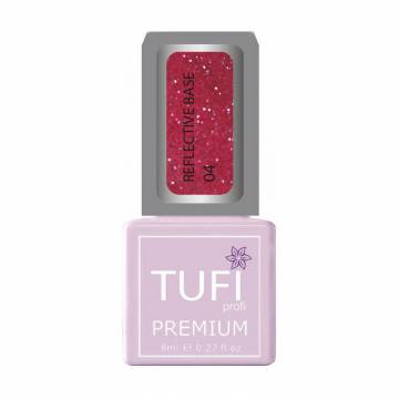 Светоотражающая база для гель-лака Tufi profi Premium Reflective Base 04 Малиновый закат, 8 мл Светоотражающая база для гель-лака Tufi profi Premium Reflective Base 04 Малиновый закат, 8 мл