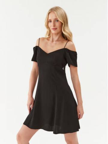 Calvin Klein Jeans Повсякденна сукня J20J221073 Чорний Regular Fit Calvin Klein Jeans Повсякденна сукня J20J221073 Чорний Regular Fit