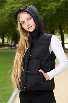 Стьобаний жилет - чорний