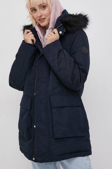 Пуховая куртка Superdry женская цвет синий зимняя Пуховая куртка Superdry женская цвет синий зимняя