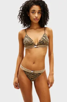 Женский оливковый бюстгальтер с узором PRINT Оливковый S Tommy Hilfiger UW0UW06580