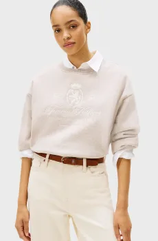 Женский светло-серый свитшот VARSITY Серый M Tommy Hilfiger WW0WW46128