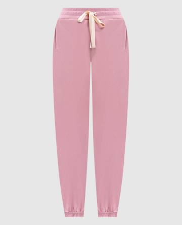 Розовые джогеры с нашивкой логотипа