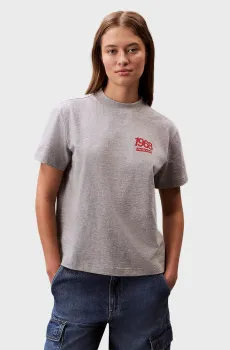 Женская серая футболка SS CLASSIC LOGO Серый XS Calvin Klein Jeans LV047C835G