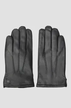 Мужские черные кожаные перчатки Черный 9.5 Karl Lagerfeld 544443.815400;990