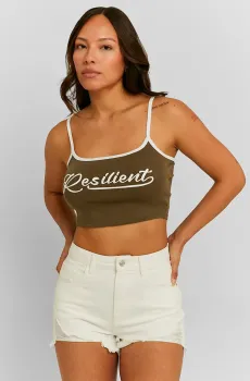 Женский оливковый топ Оливковый M Tally Weijl SSLCOAVRILR2