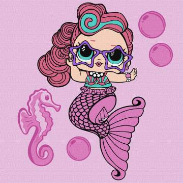 Картина за номерами Ідейка Lol Surprise Mermaids Waves 40х40 см (KHO6266) Картина за номерами Ідейка Lol Surprise Mermaids Waves 40х40 см (KHO6266)