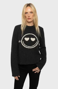 Женский темно-серый шерстяной джемпер Malty Серый M ZADIG&VOLTAIRE KWSW03112_ANTHRACITE