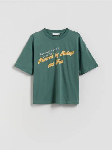 Reserved - Футболка з принтом - зелений - 282GS-77X