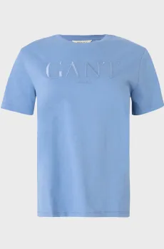 Женская голубая футболка TONAL GRAPHIC Голубой L Gant 4200502