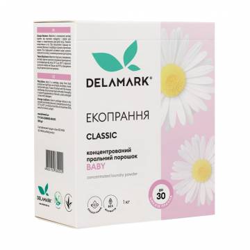 Стиральный порошок Delamark Royal Powder для детских вещей, 30 стирок, 1 кг Стиральный порошок Delamark Royal Powder для детских вещей, 30 стирок, 1 кг