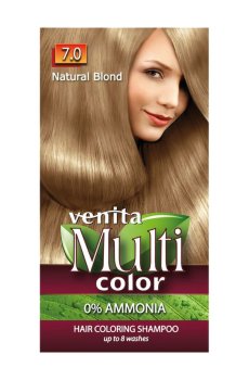 Оттеночный шампунь для волос Venita Multi Color Hair Coloring Shampoo 7.0 Natural Blond, 40 г